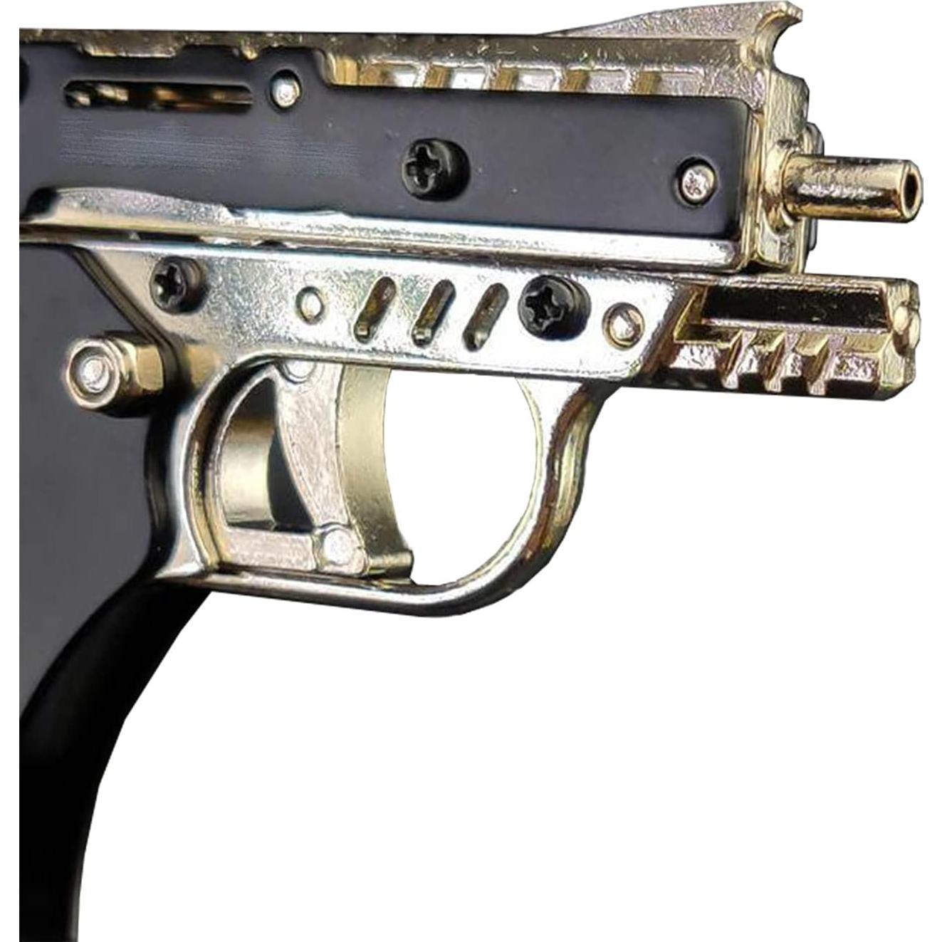 Pistola de Goma Mini Metal Plegable Juguete Adultos Niños