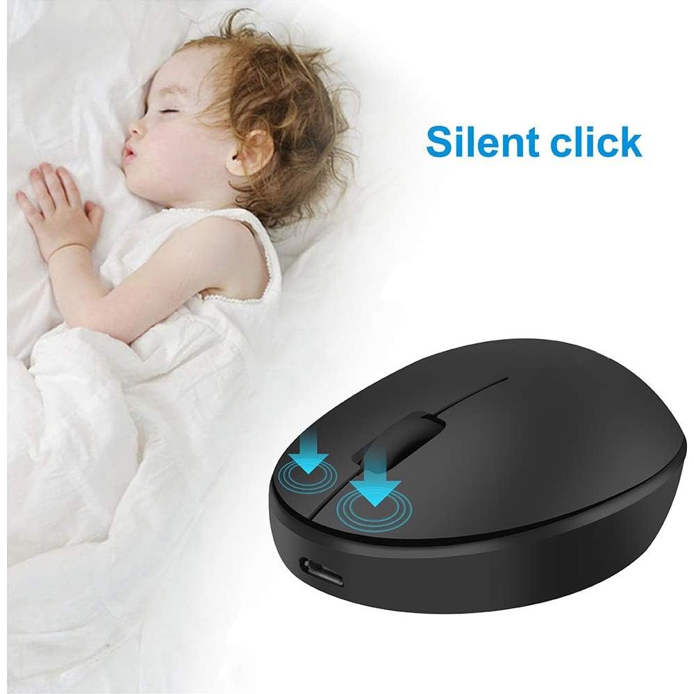 Ratón Inalámbrico Recargable TENMOS N01 Mini 1000 DPI Negro