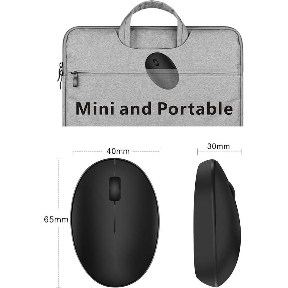 Ratón Inalámbrico Recargable TENMOS N01 Mini 1000 DPI Negro