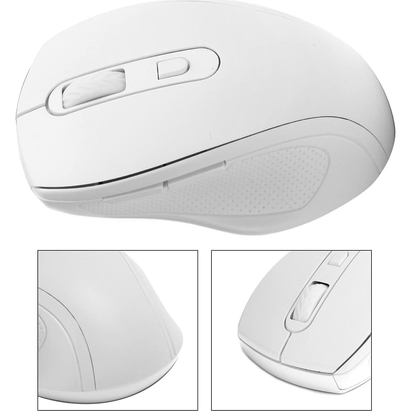 Mouse Inalámbrico Ergonómico Vbestlife 1600DPI Blanco