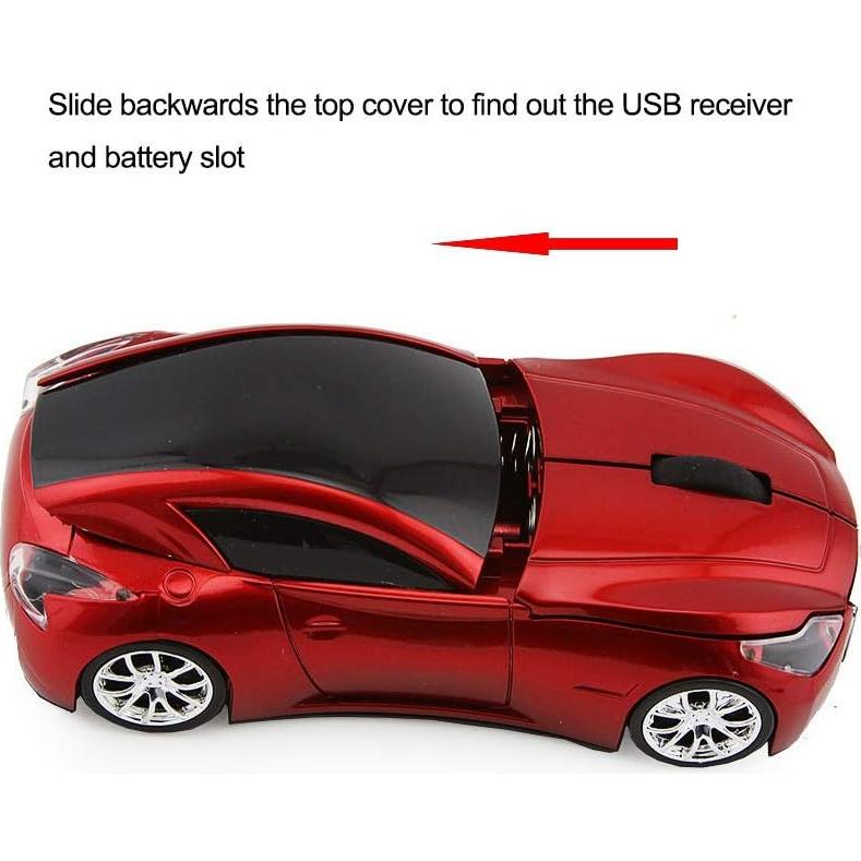 Ratón Inalámbrico Deportivo ECOiNVA Rojo 2.4GHz USB