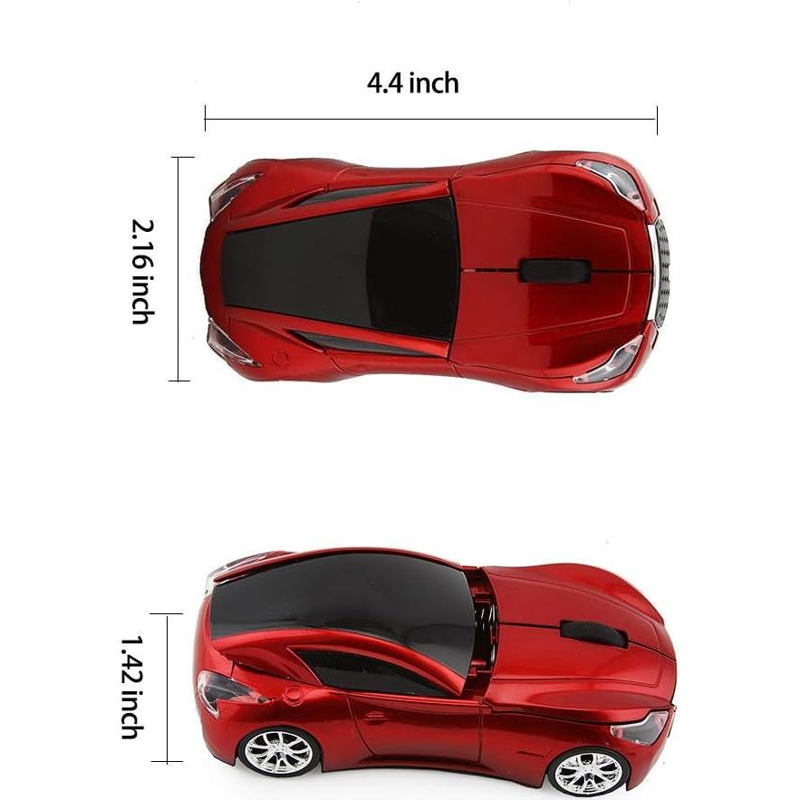 Ratón Inalámbrico Deportivo ECOiNVA Rojo 2.4GHz USB