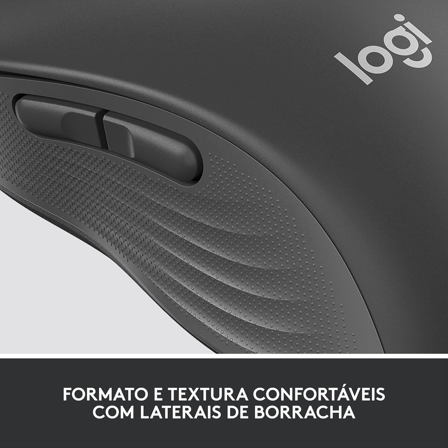 Ratón Inalámbrico Logitech Signature M650 L Grafito - Silencioso, 2 Años Batería, Conexión Bluetooth