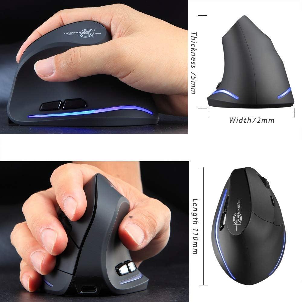 Ratón Ergonómico Recargable ZLOT Master 19F35 Inalámbrico 6 Botones