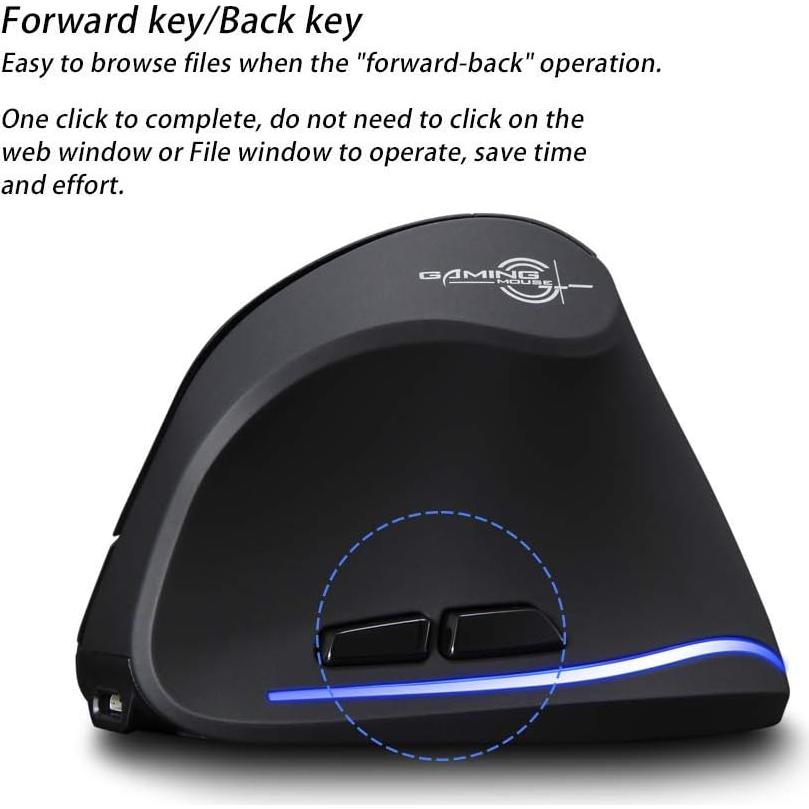 Ratón Ergonómico Recargable ZLOT Master 19F35 Inalámbrico 6 Botones