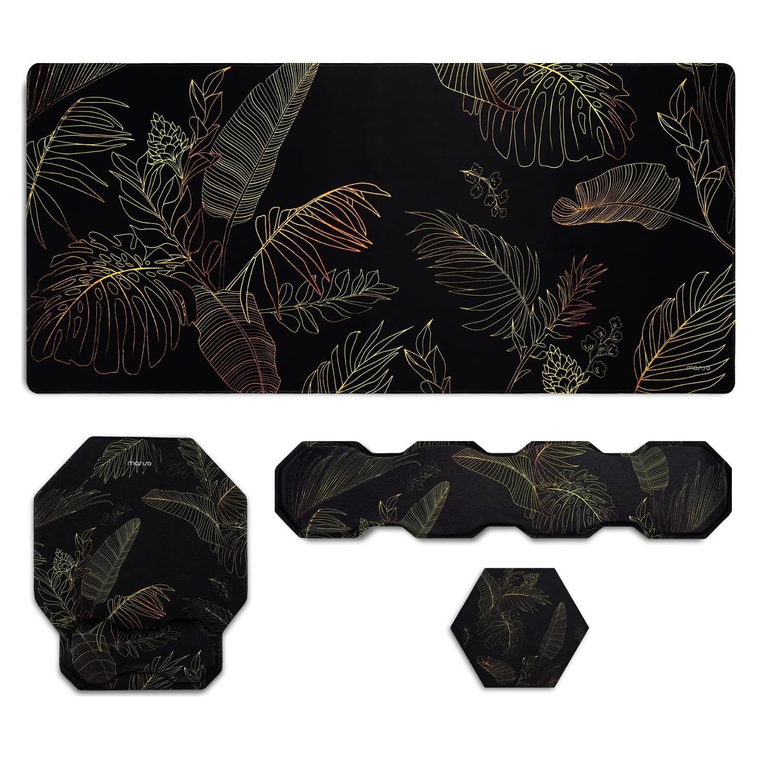 Almohadilla de Juego Ergonómica Mosiso Hoja Monstera 90x40cm