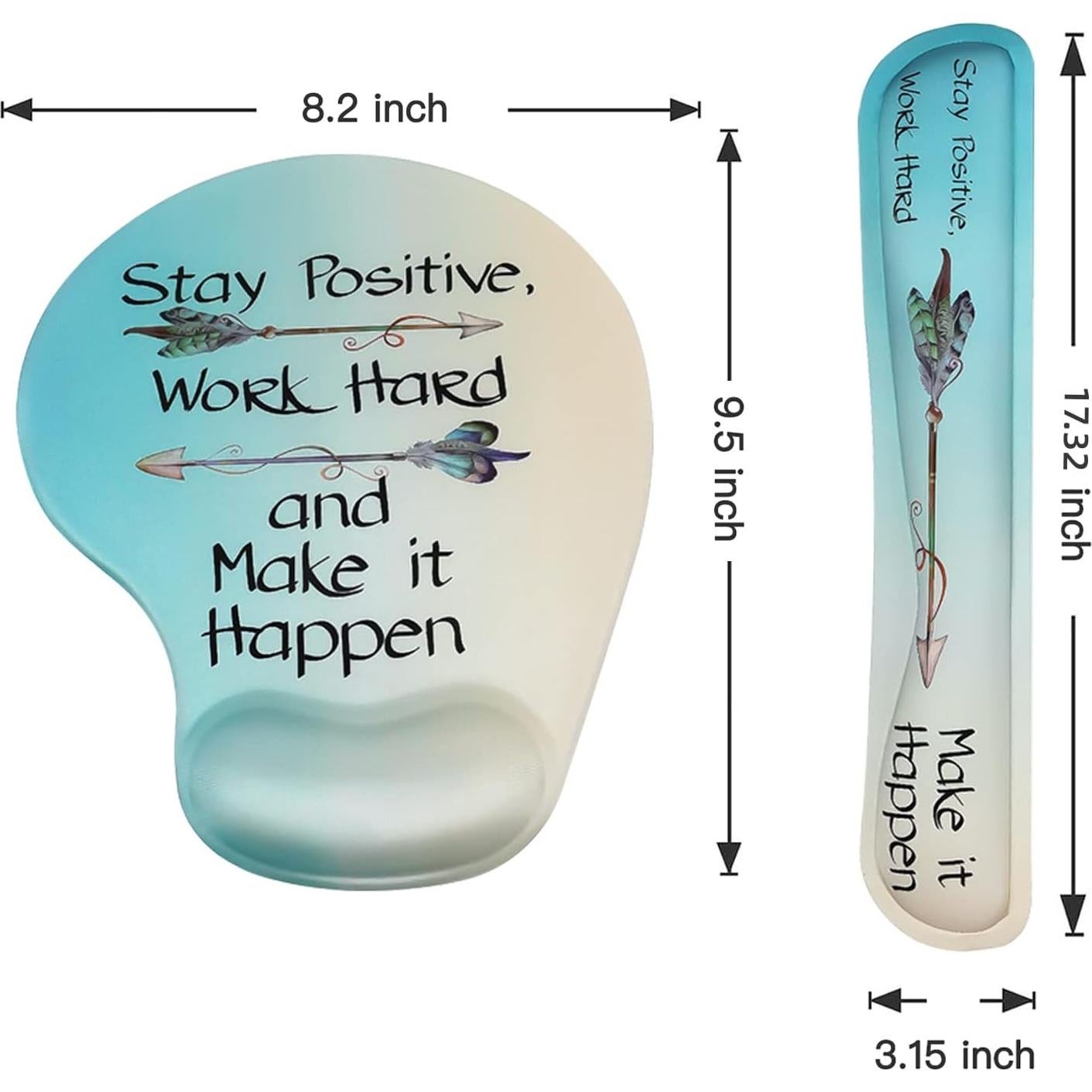 Conjunto de Alfombrilla Ergonómica MEGREZ con Soporte para Muñeca