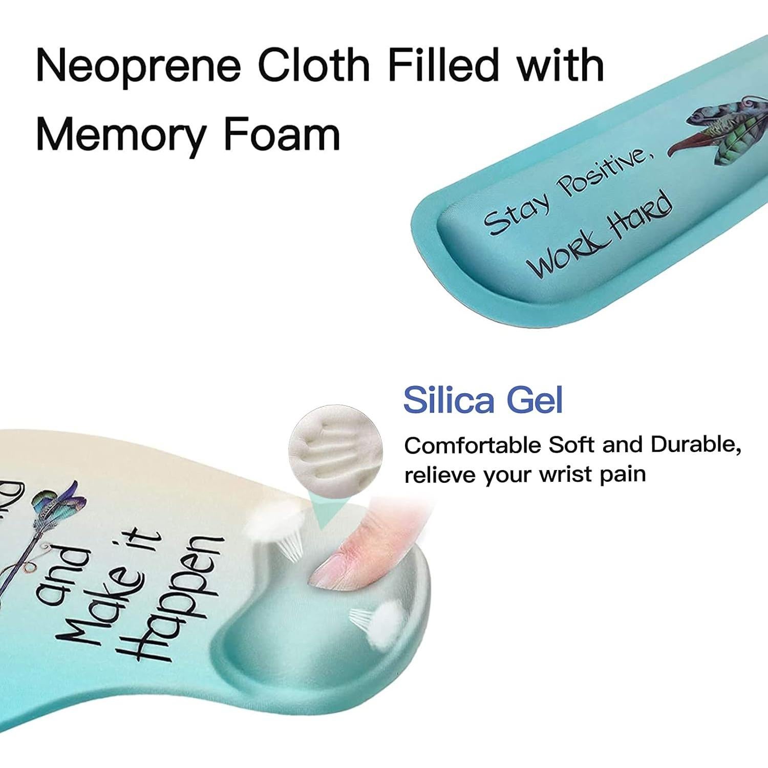 Conjunto de Alfombrilla Ergonómica MEGREZ con Soporte para Muñeca