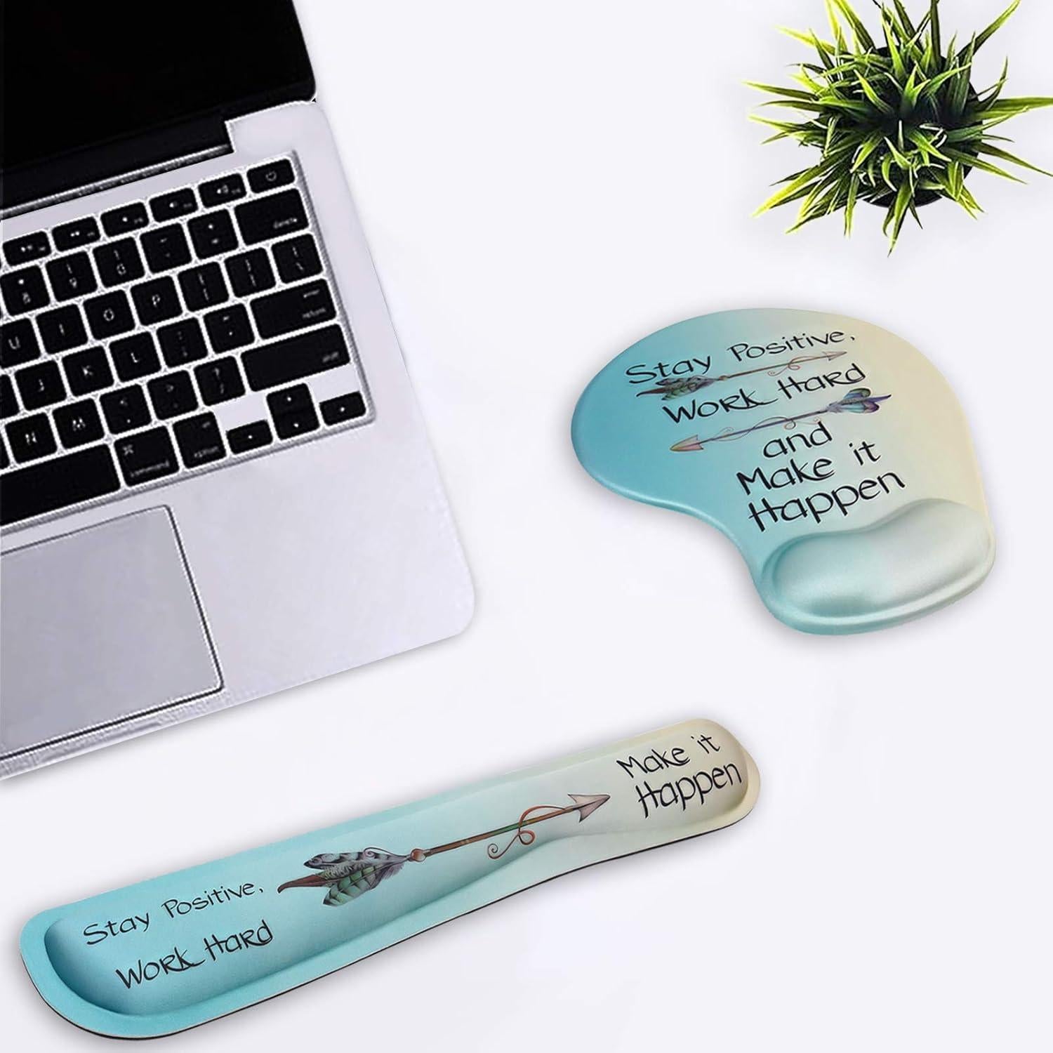 Conjunto de Alfombrilla Ergonómica MEGREZ con Soporte para Muñeca