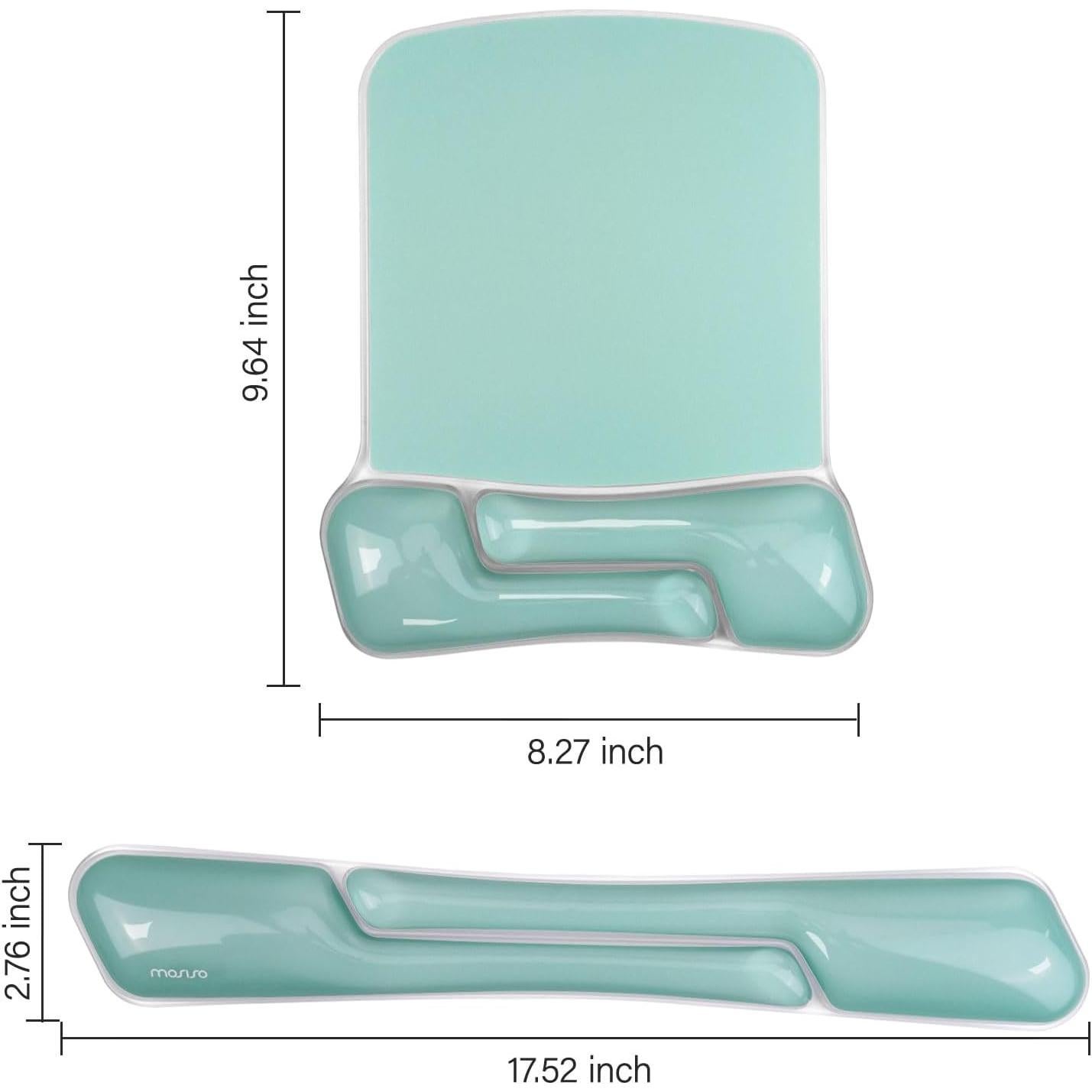 Reposamuñecas de Gel MOSISO para Teclado y Ratón Ergonómico Verde