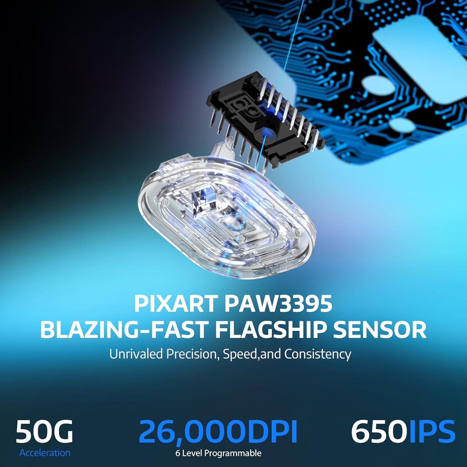 Ratón Gaming Inalámbrico MAMBASNAKE Attack Shark X6 RGB