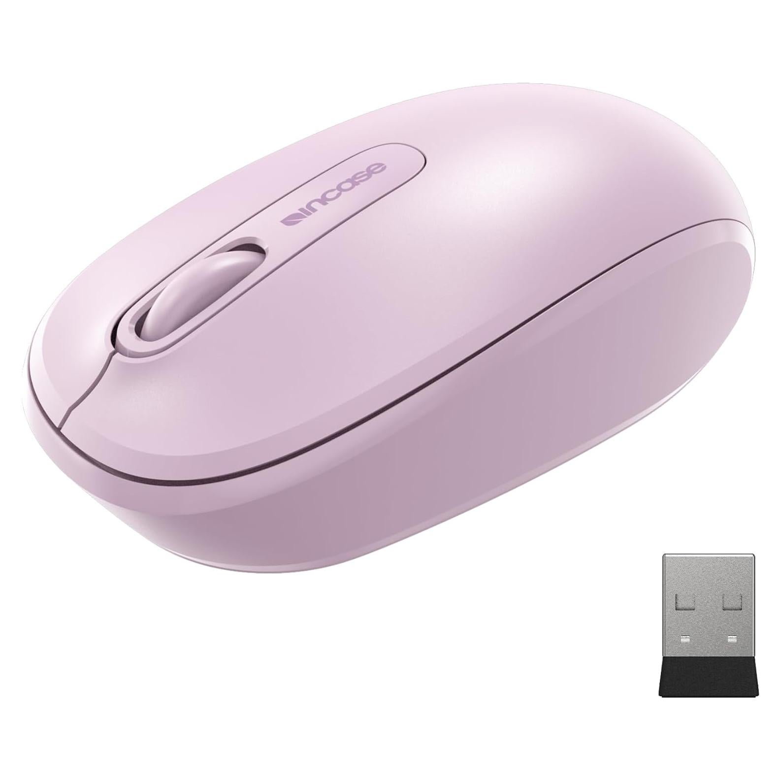 Mouse Inalámbrico Incase 1850 - Diseño Ergonómico Ambidiestro - Orquídea Clara