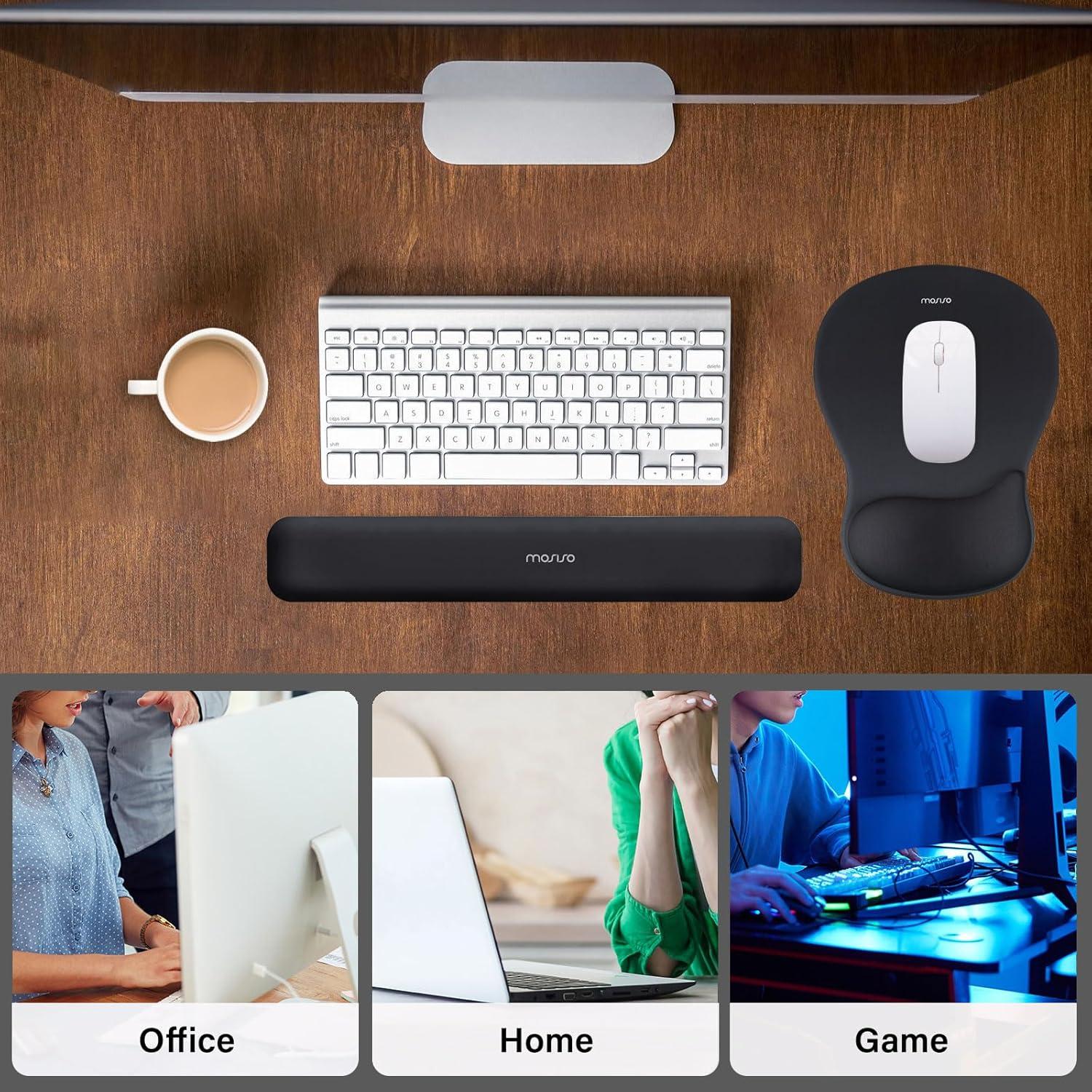 Soporte de Reposamuñecas Ergonomico MOSISO para Teclado y Ratón