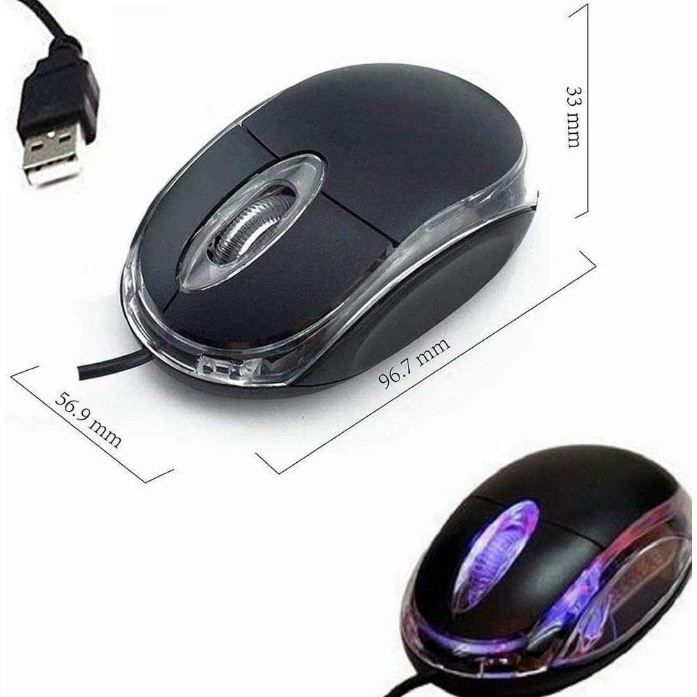 Ratón Óptico USB ANRANK UM2030AK Negro 3 Botones Ergonomico