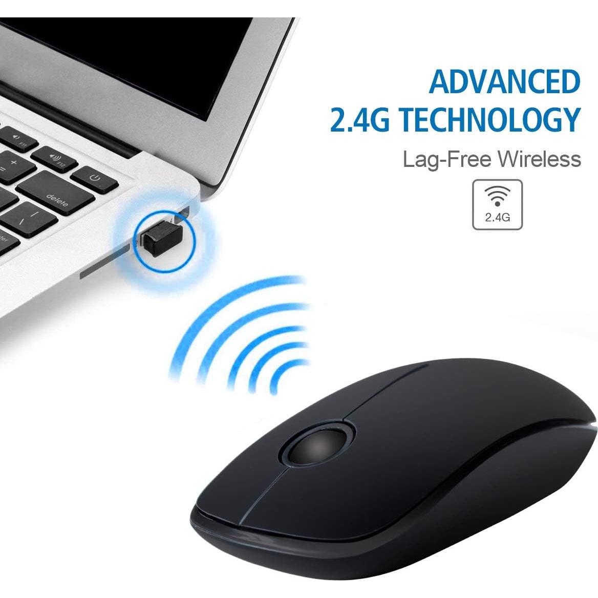 Ratón Óptico Inalámbrico NexiGo Slim Negro 1000 DPI