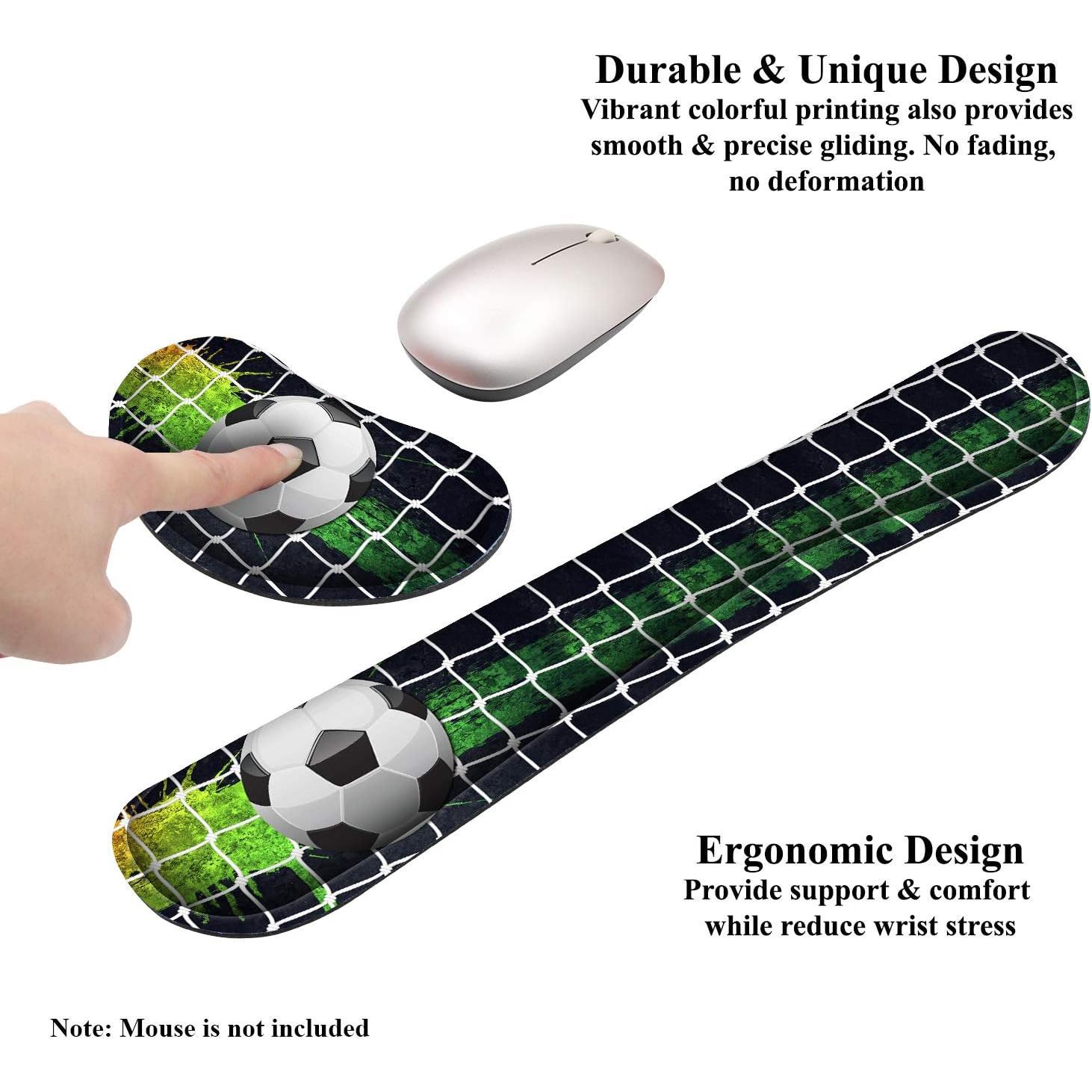 Almohadilla para Muñeca y Teclado Meffort Inc Ergonómica Fútbol