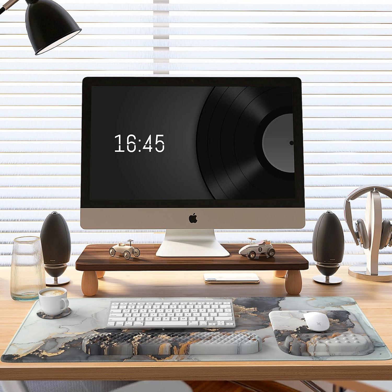 Set de Alfombrillas Ergonómicas iCasso 4 en 1 Mármol Gris