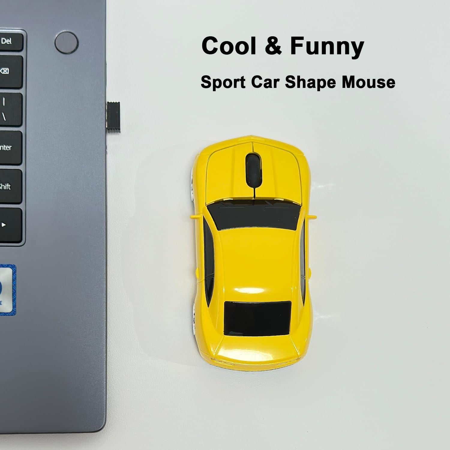 Ratón Inalámbrico WUQIDA Deportivo Amarillo 1600 DPI