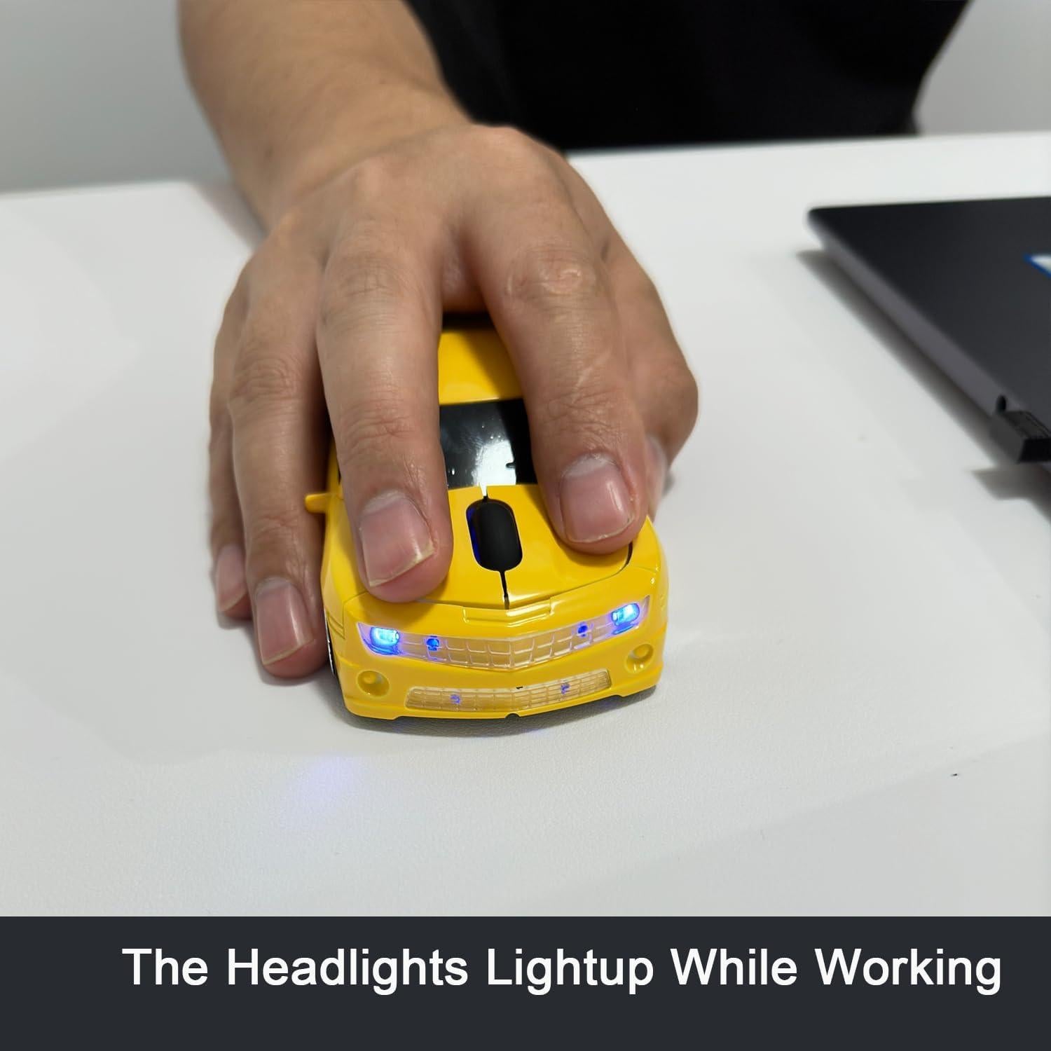 Ratón Inalámbrico WUQIDA Deportivo Amarillo 1600 DPI