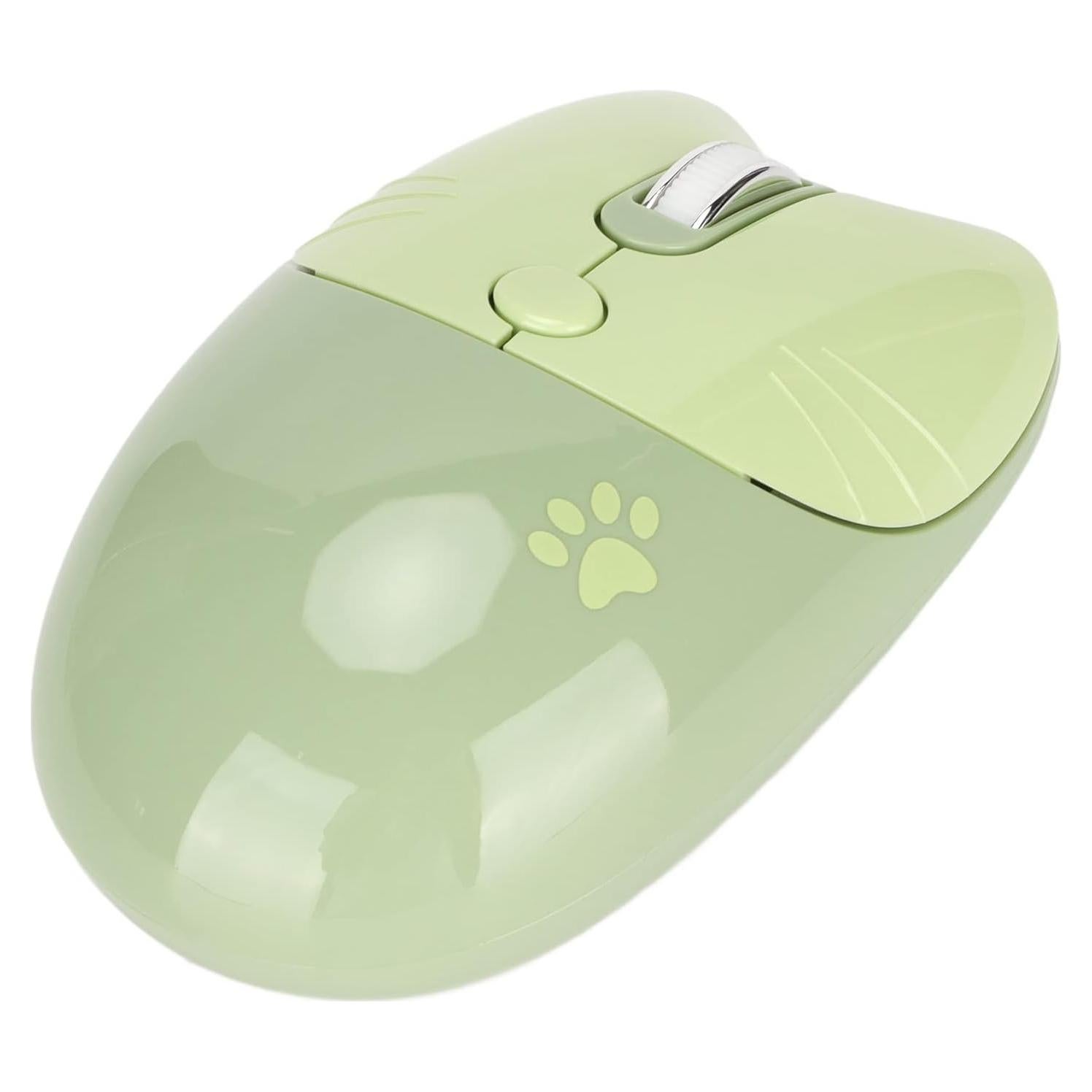 Ratón Bluetooth Heayzoki Verde Silencioso 3 Niveles DPI