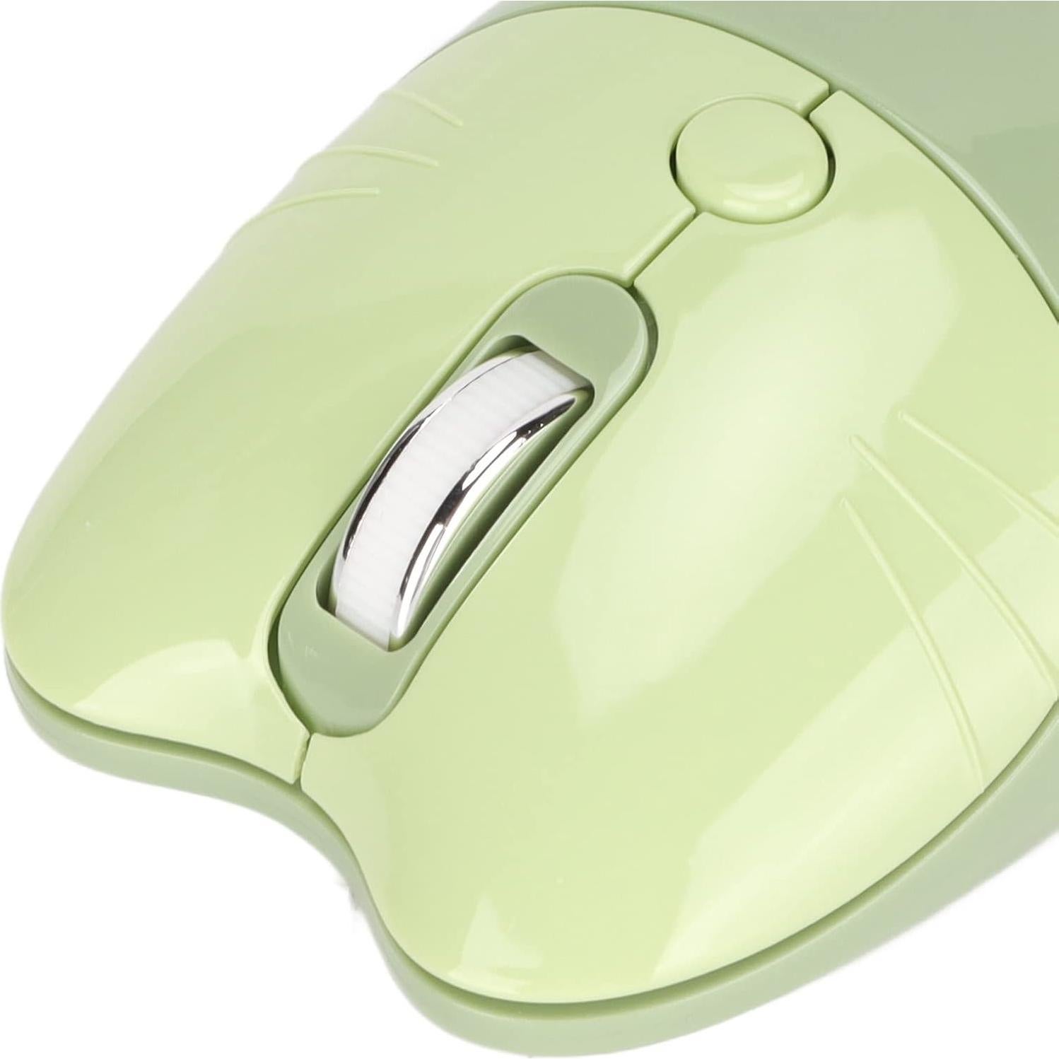 Ratón Bluetooth Heayzoki Verde Silencioso 3 Niveles DPI