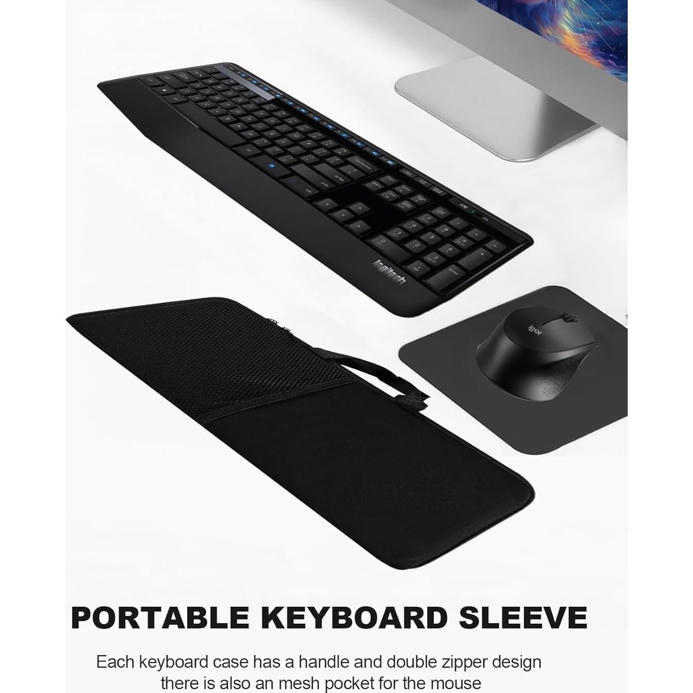 Funda de Teclado Portátil Neopreno EiiJugaloo MK345/MK850