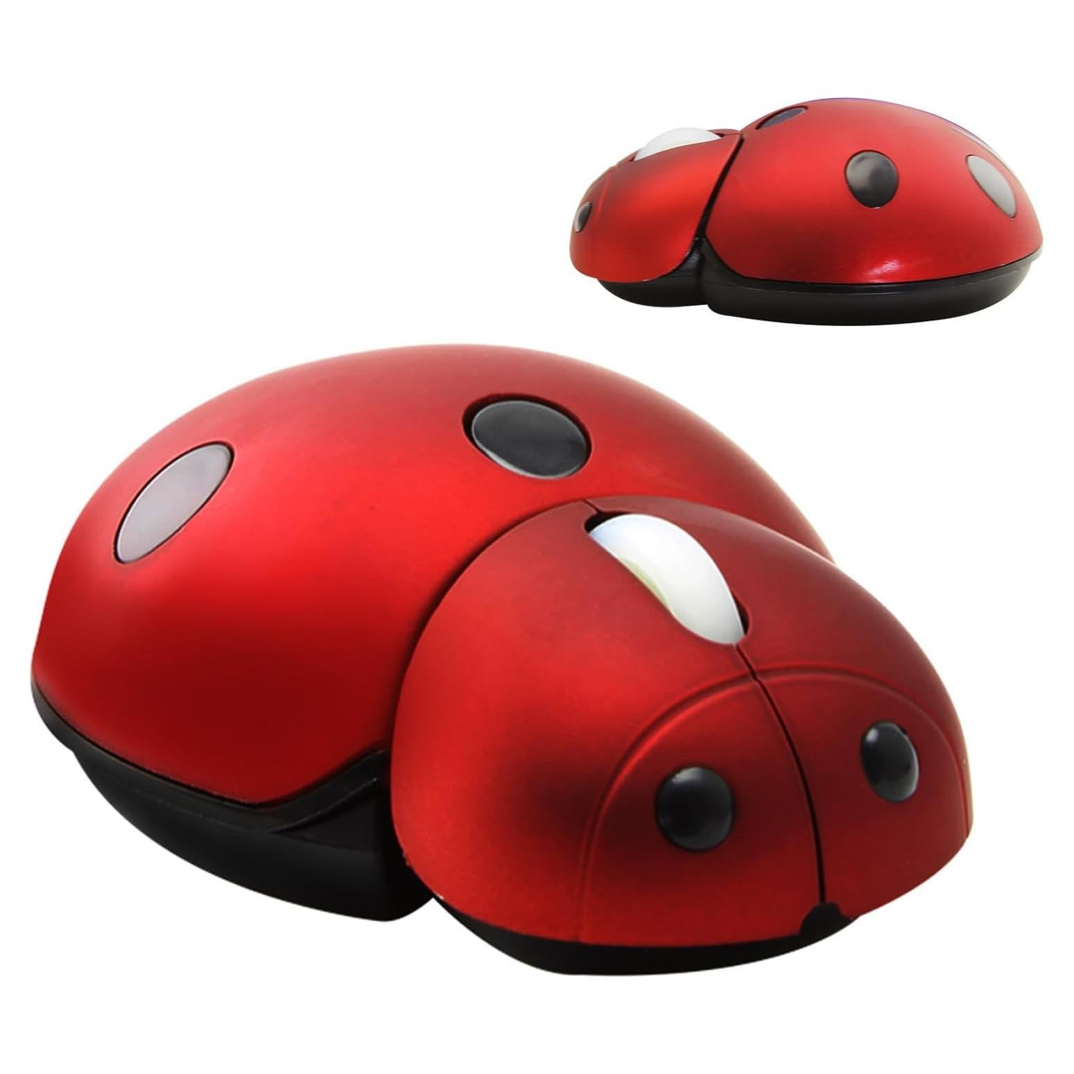 Ratón Inalámbrico YOCUNKER Mariquita Rojo 3000 DPI USB