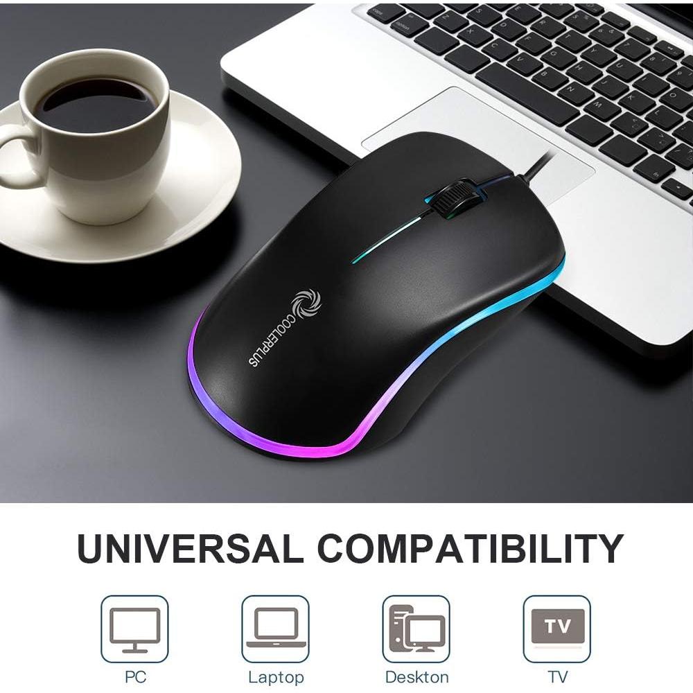 Ratón Óptico USB Coolerplus FC112 Negro 1000 DPI para PC
