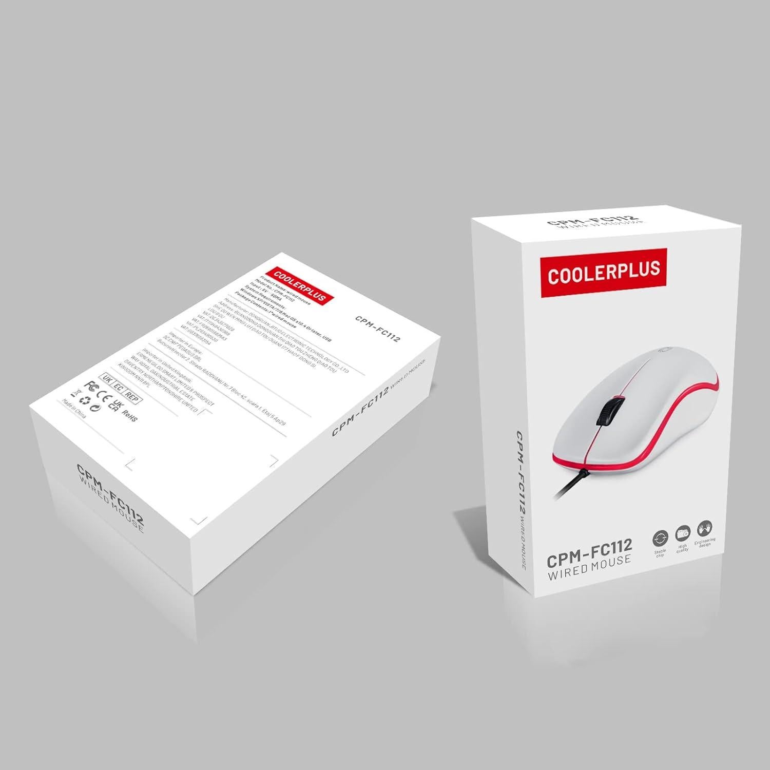 Ratón Óptico USB Coolerplus FC112 Negro 1000 DPI para PC