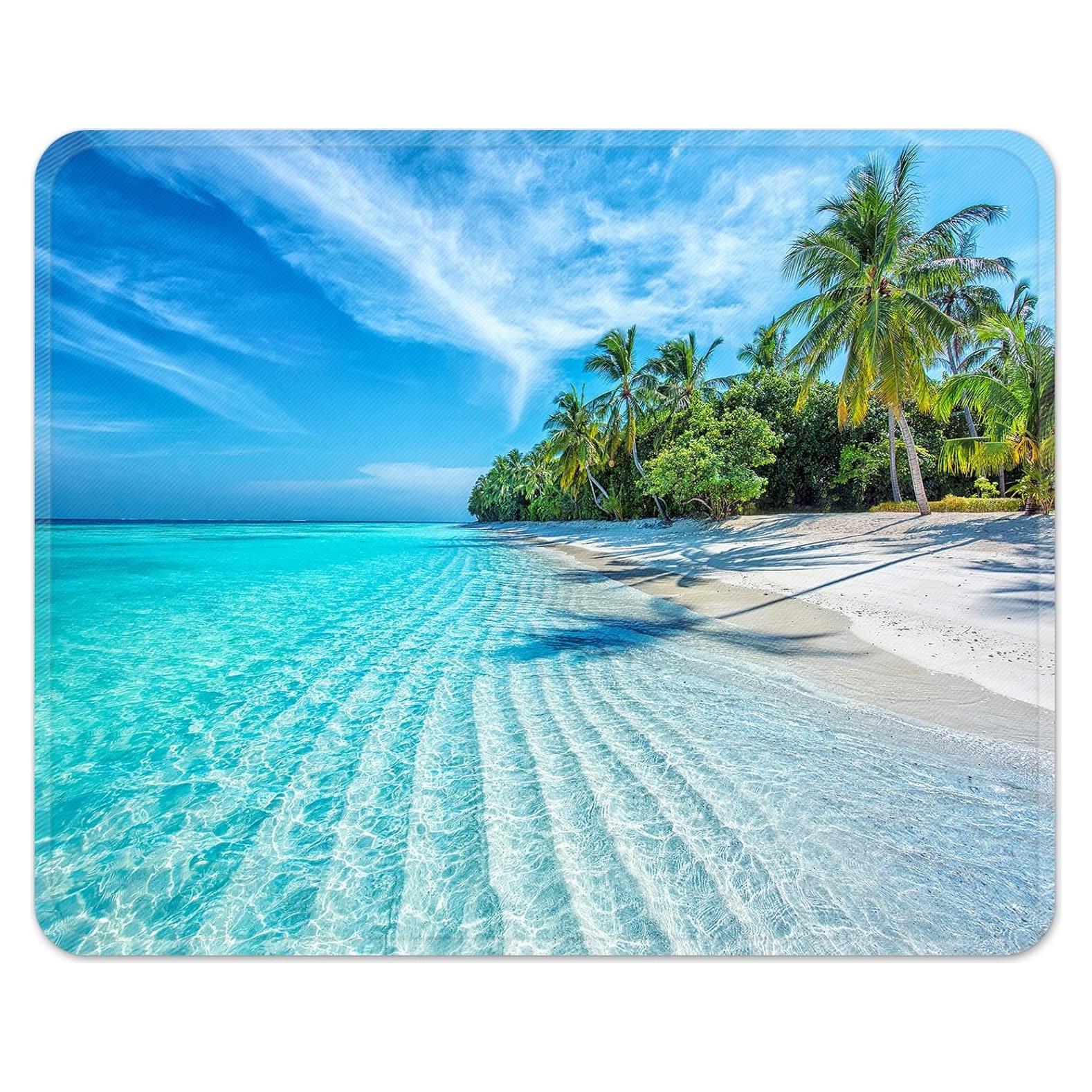 Alfombrilla de Ratón Semtomn Playa Oceánica 24.1x20.1 cm Antideslizante