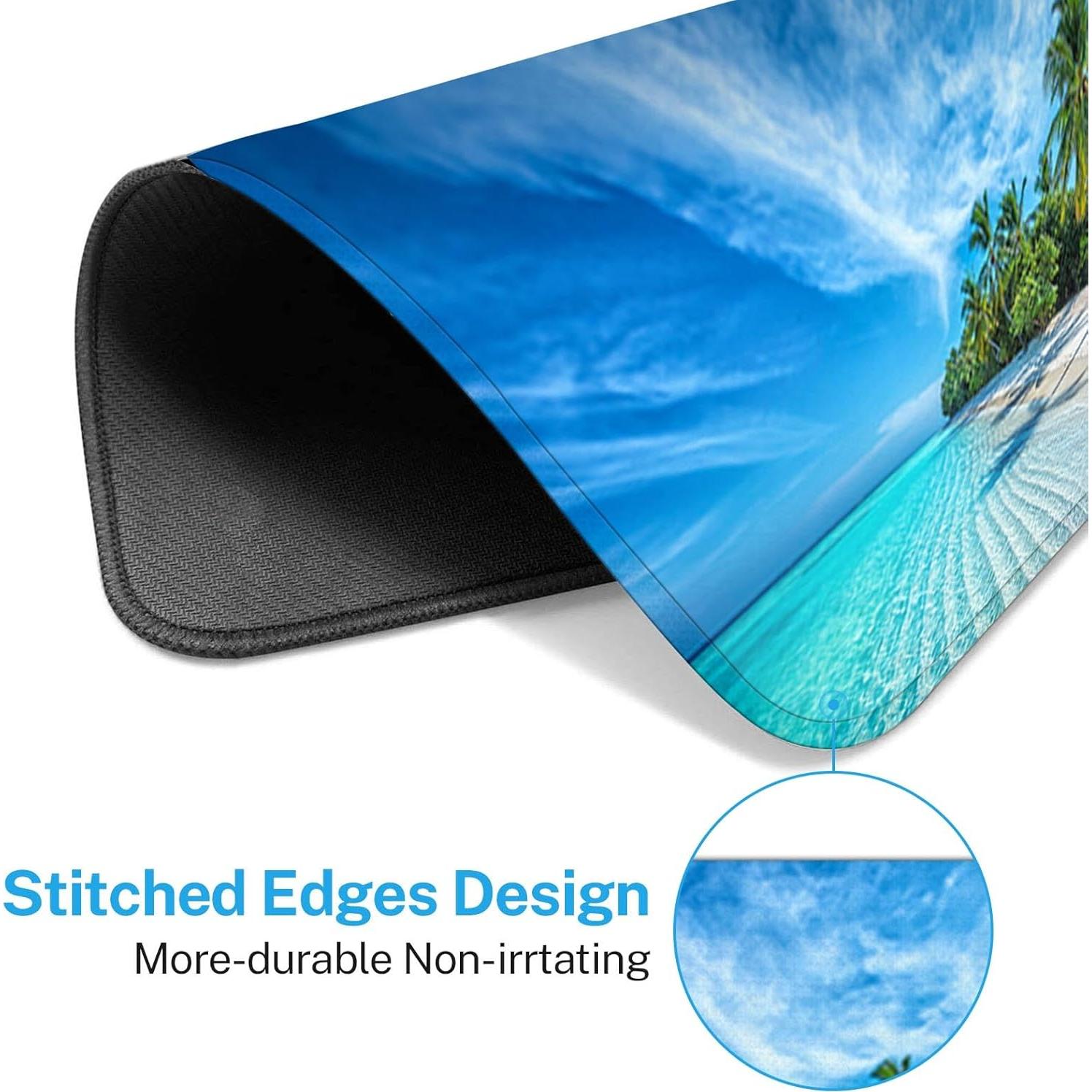 Alfombrilla de Ratón Semtomn Playa Oceánica 24.1x20.1 cm Antideslizante