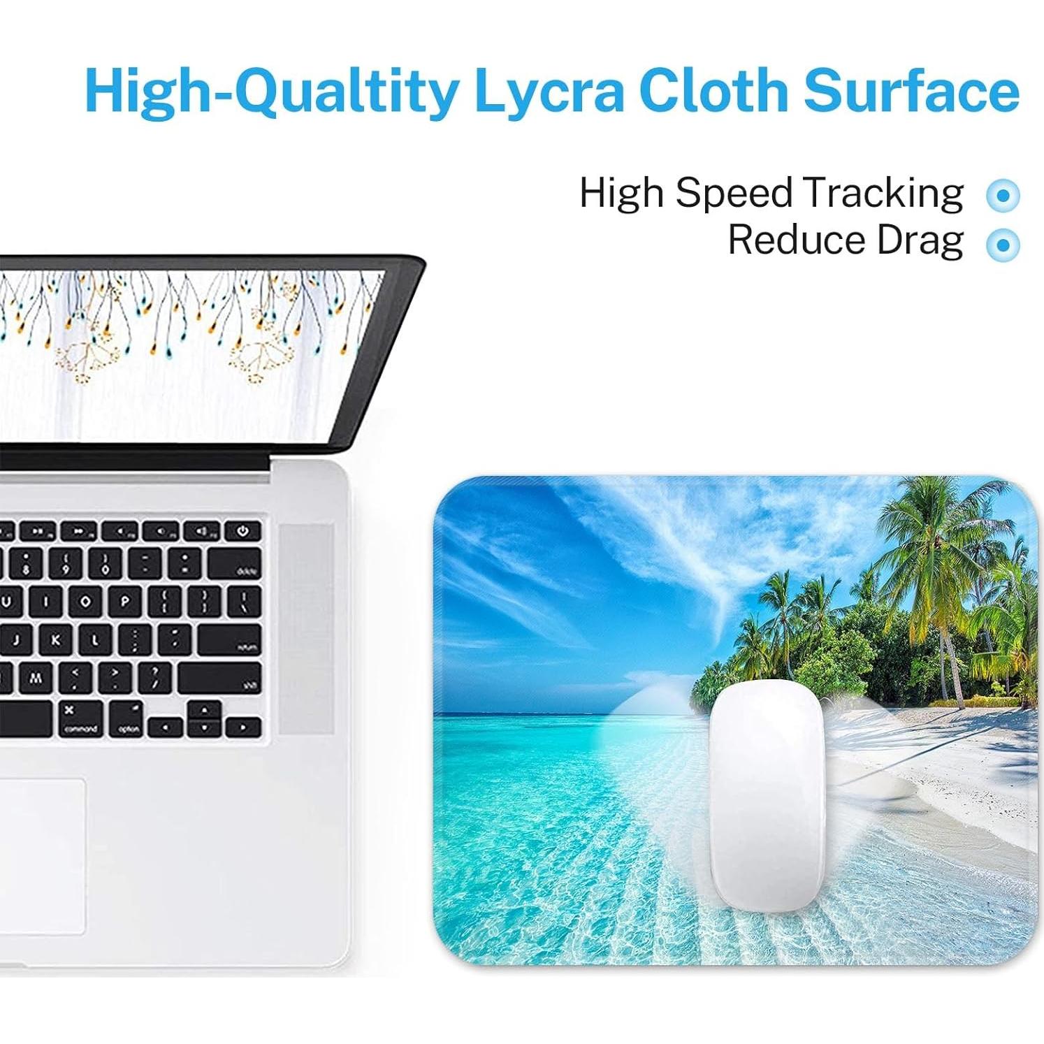 Alfombrilla de Ratón Semtomn Playa Oceánica 24.1x20.1 cm Antideslizante