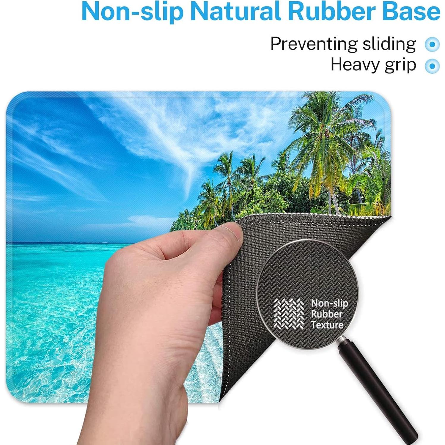 Alfombrilla de Ratón Semtomn Playa Oceánica 24.1x20.1 cm Antideslizante