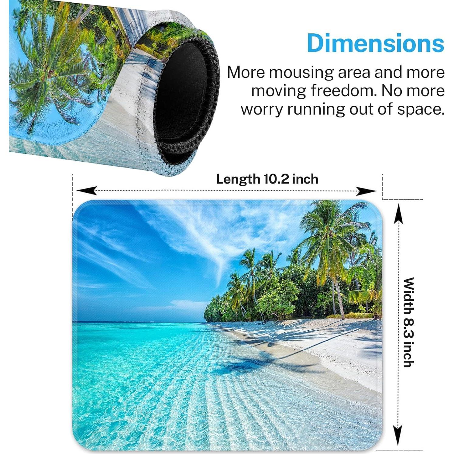 Alfombrilla de Ratón Semtomn Playa Oceánica 24.1x20.1 cm Antideslizante