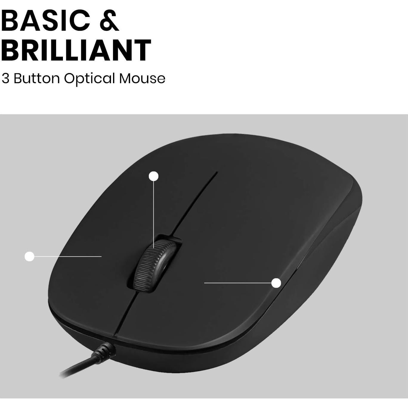 Ratón Óptico USB Perixx PERIMICE-201U 3 Botones 1000dpi Negro