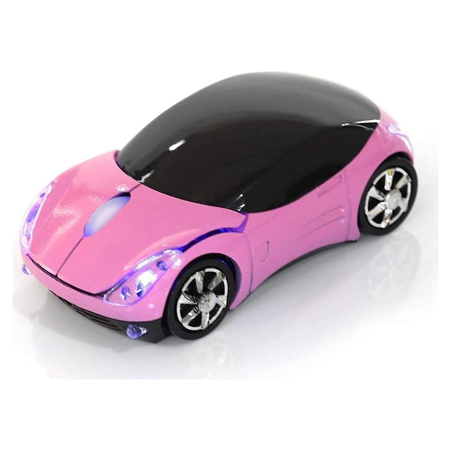 Ratón Inalámbrico 2.4G Spoojie F-car Rosa Óptico USB