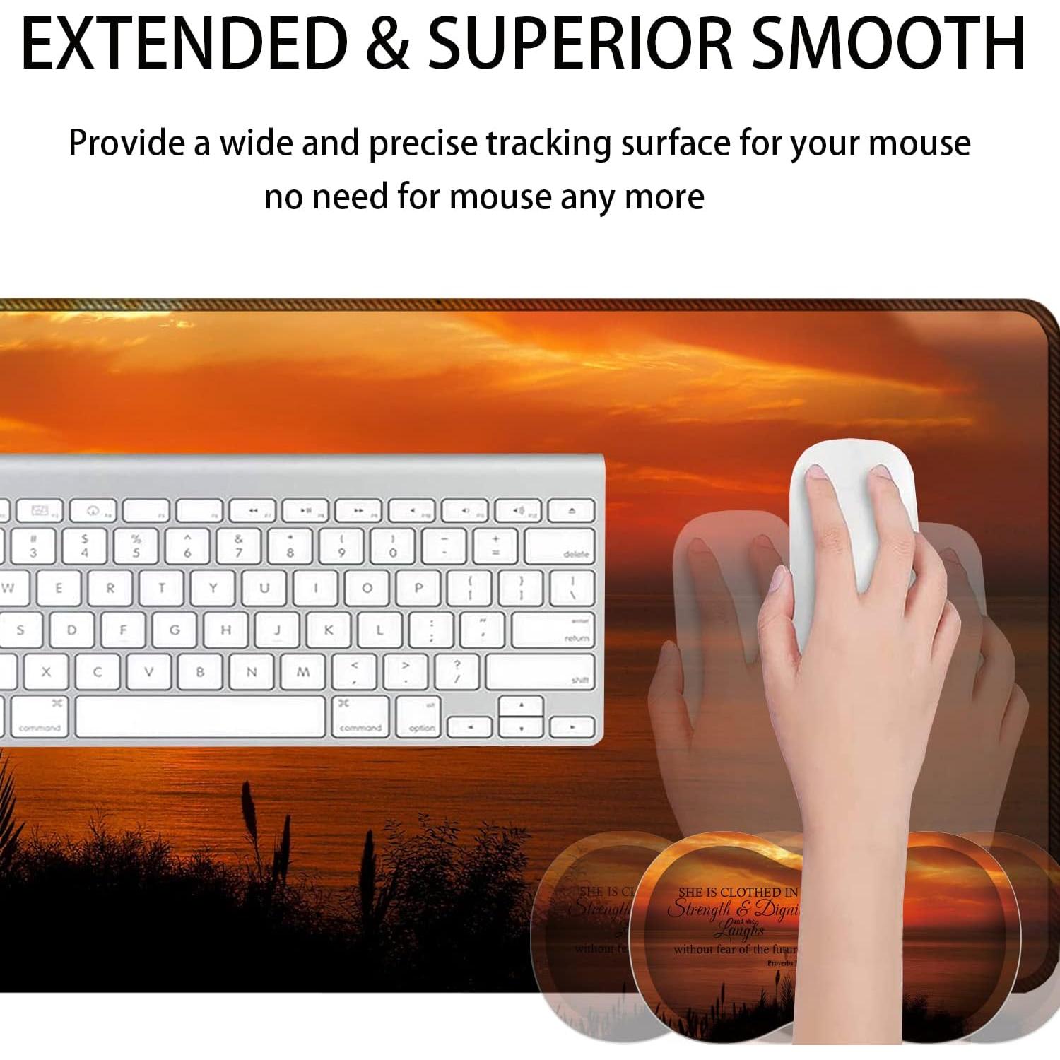 Alfombrilla de Ratón Grande VSHSEEOM con Almohadilla y Posavasos