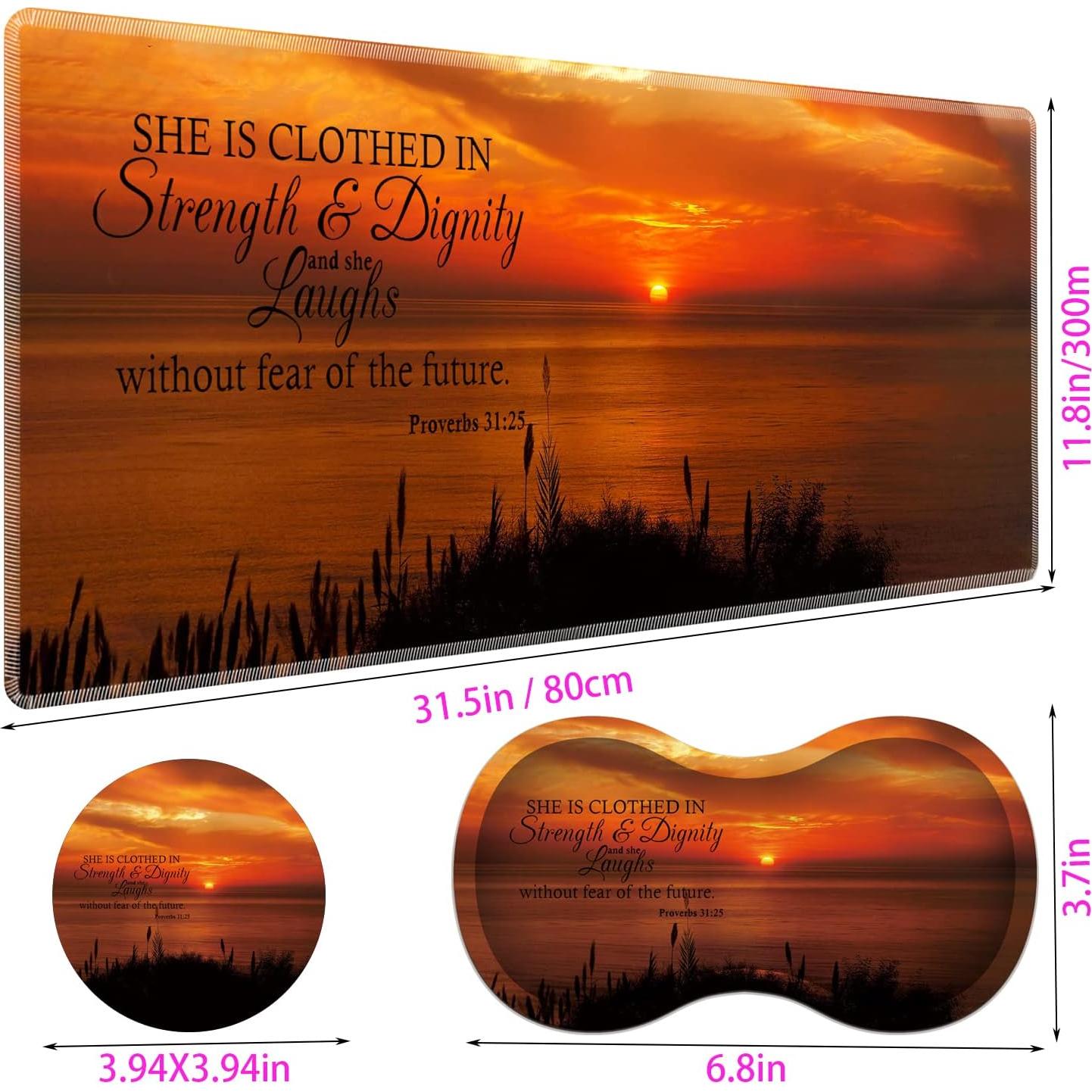 Alfombrilla de Ratón Grande VSHSEEOM con Almohadilla y Posavasos