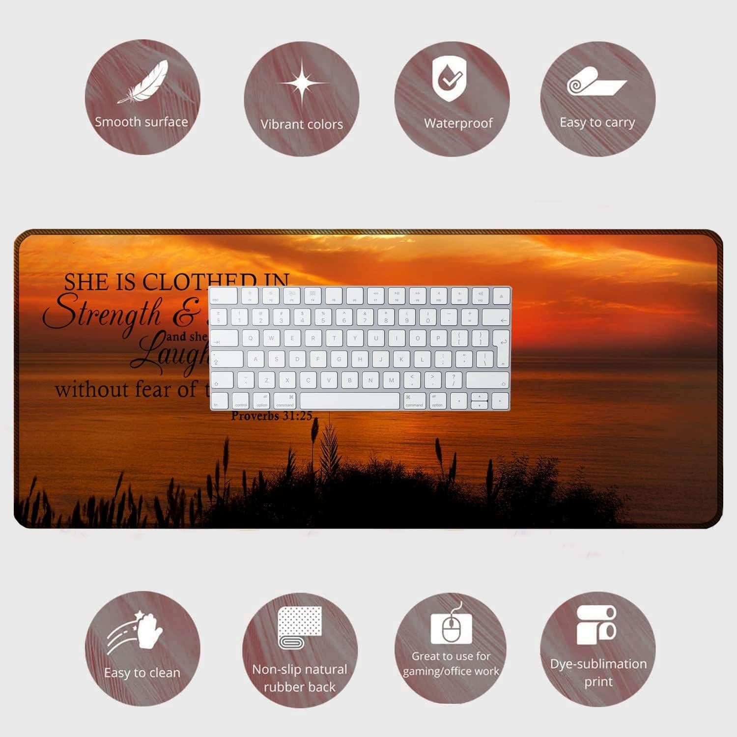 Alfombrilla de Ratón Grande VSHSEEOM con Almohadilla y Posavasos