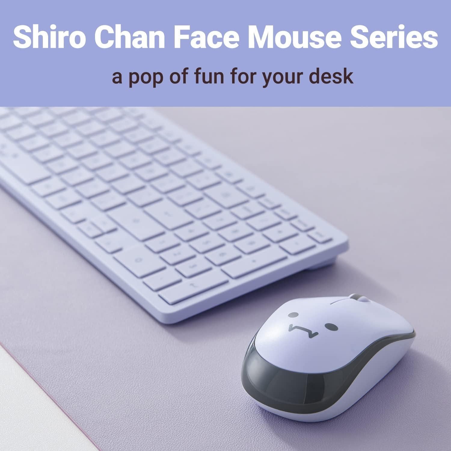 ELECOM Purple Demon Face Mouse, 2.4GHz USB Wireless, Ambidextrous Design, Silent Click, Lightweight, Computer Portable Mice, Plug and Play, Girls and Kids, for PC, Laptop, Windows and Mac