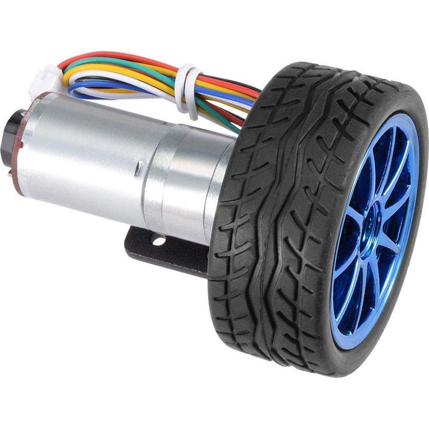 Motor de Engranaje Codificador 6V DC Garosa 100RPM con Soporte