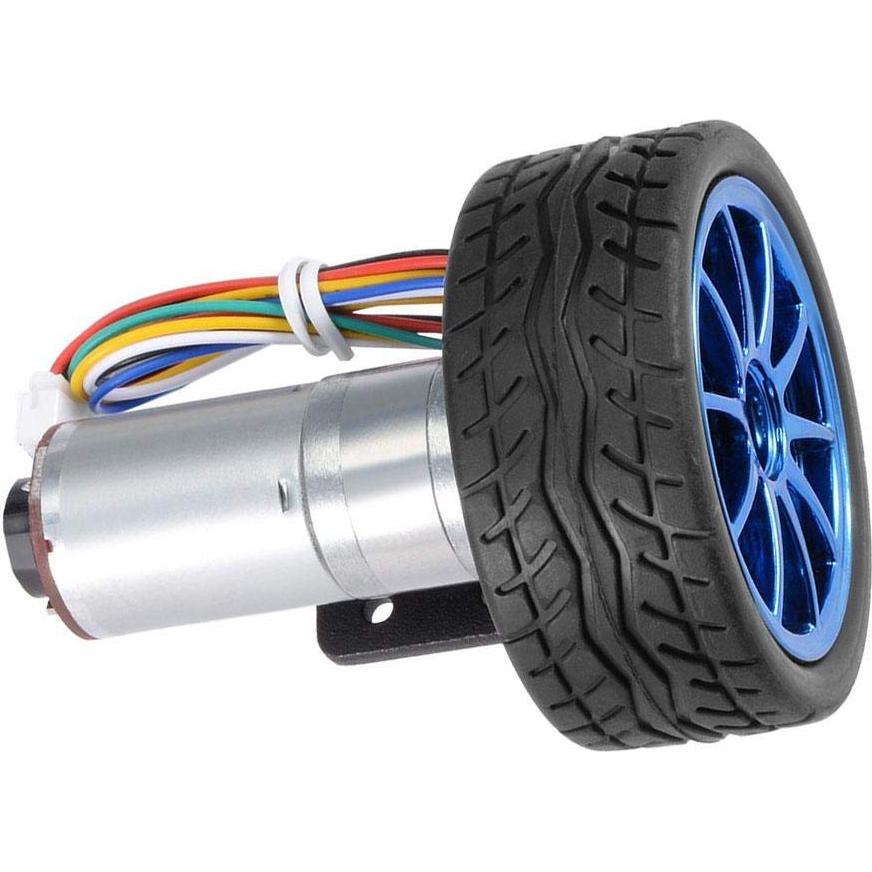 Motor de Engranaje Codificador 6V DC Garosa 100RPM con Soporte