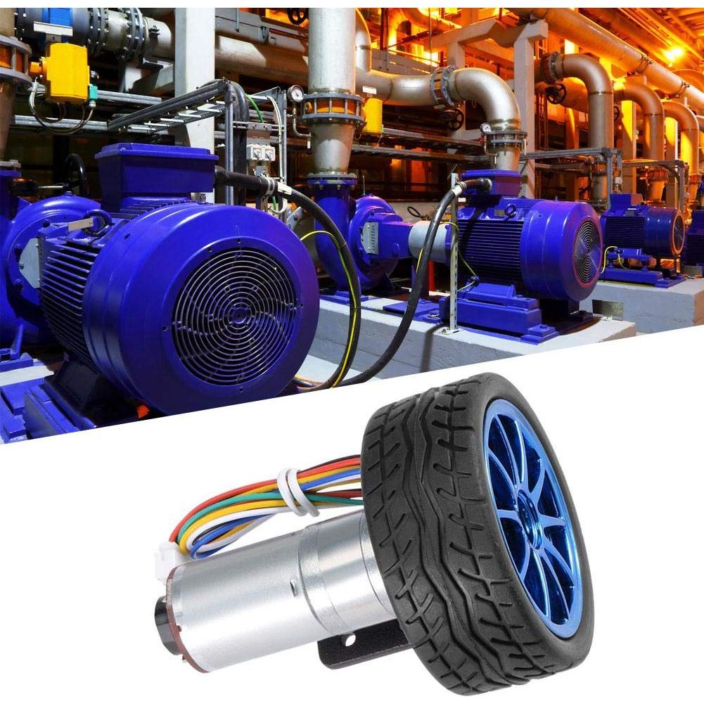 Motor de Engranaje Codificador 6V DC Garosa 100RPM con Soporte