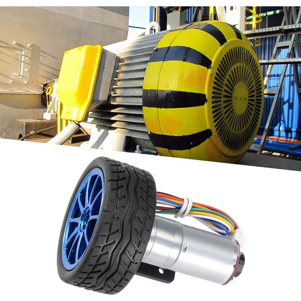 Motor de Engranaje Codificador 6V DC Garosa 100RPM con Soporte