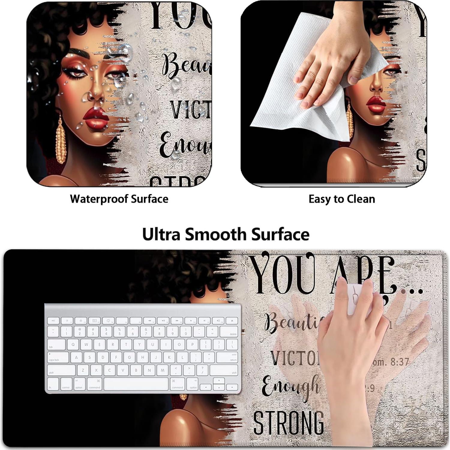 Alfombrilla de Ratón Grande YVBHCGGGF con Reposamuñecas Ergonómico 80x30 cm