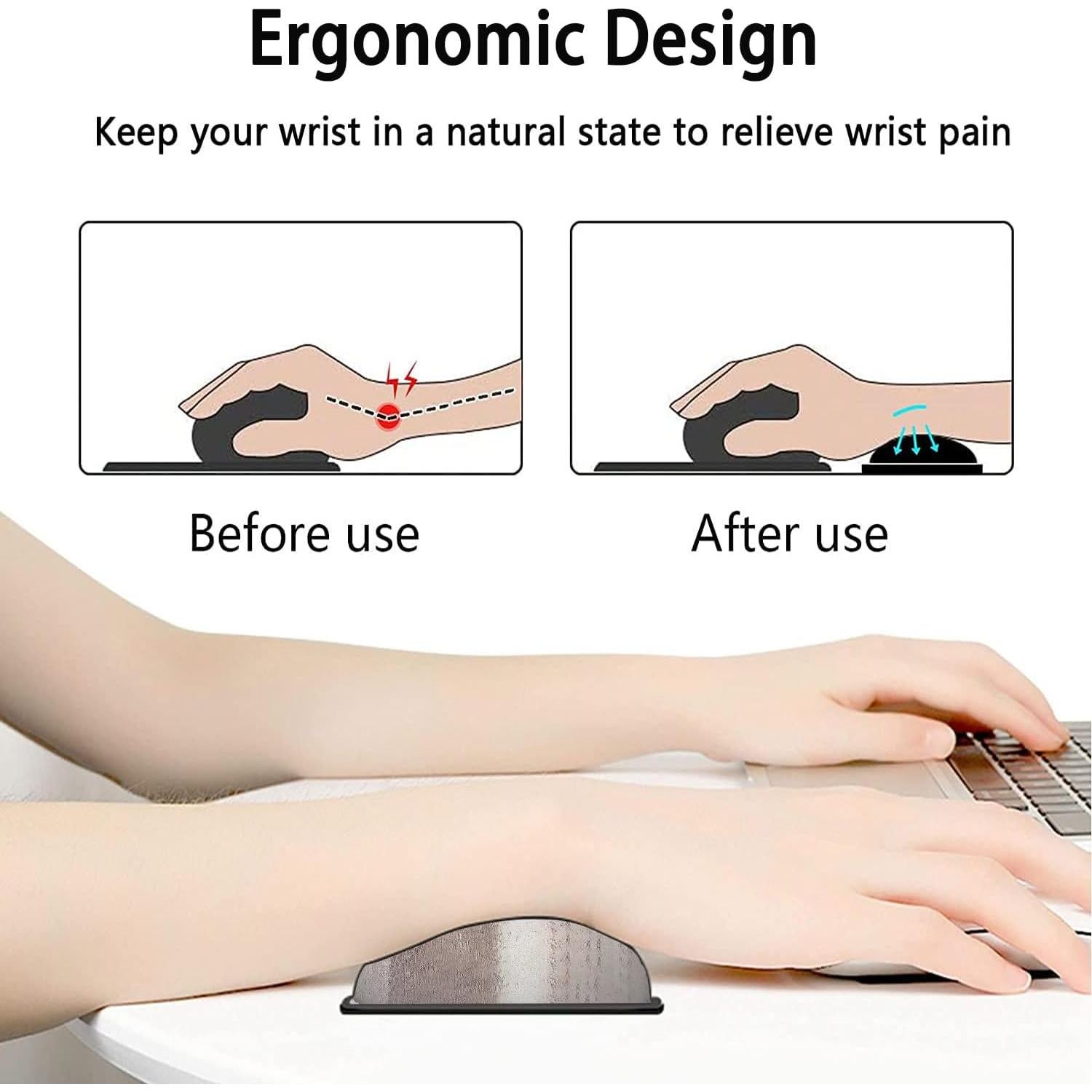 Alfombrilla de Ratón Grande YVBHCGGGF con Reposamuñecas Ergonómico 80x30 cm