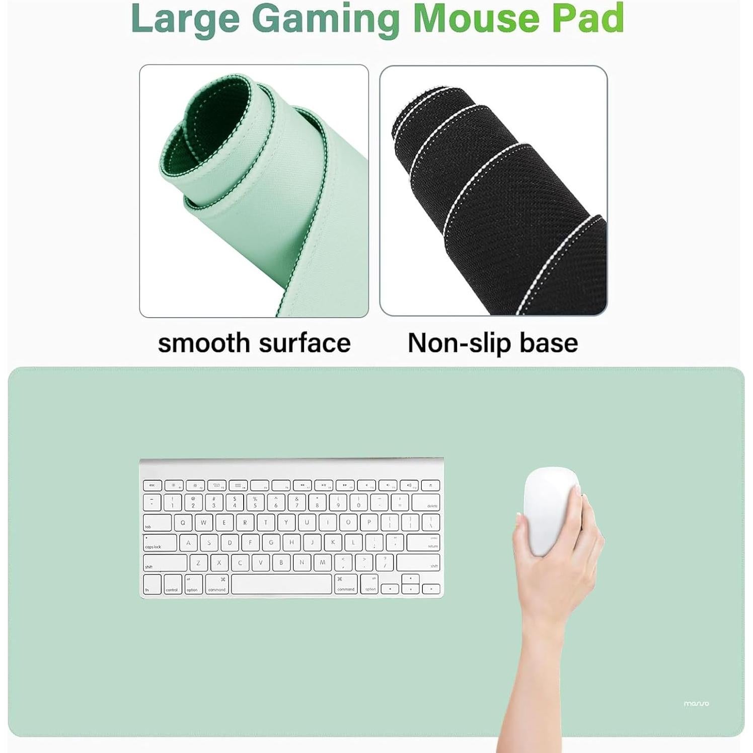 Conjunto Alfombrilla de Teclado y Ratón MOSISO Verde Menta