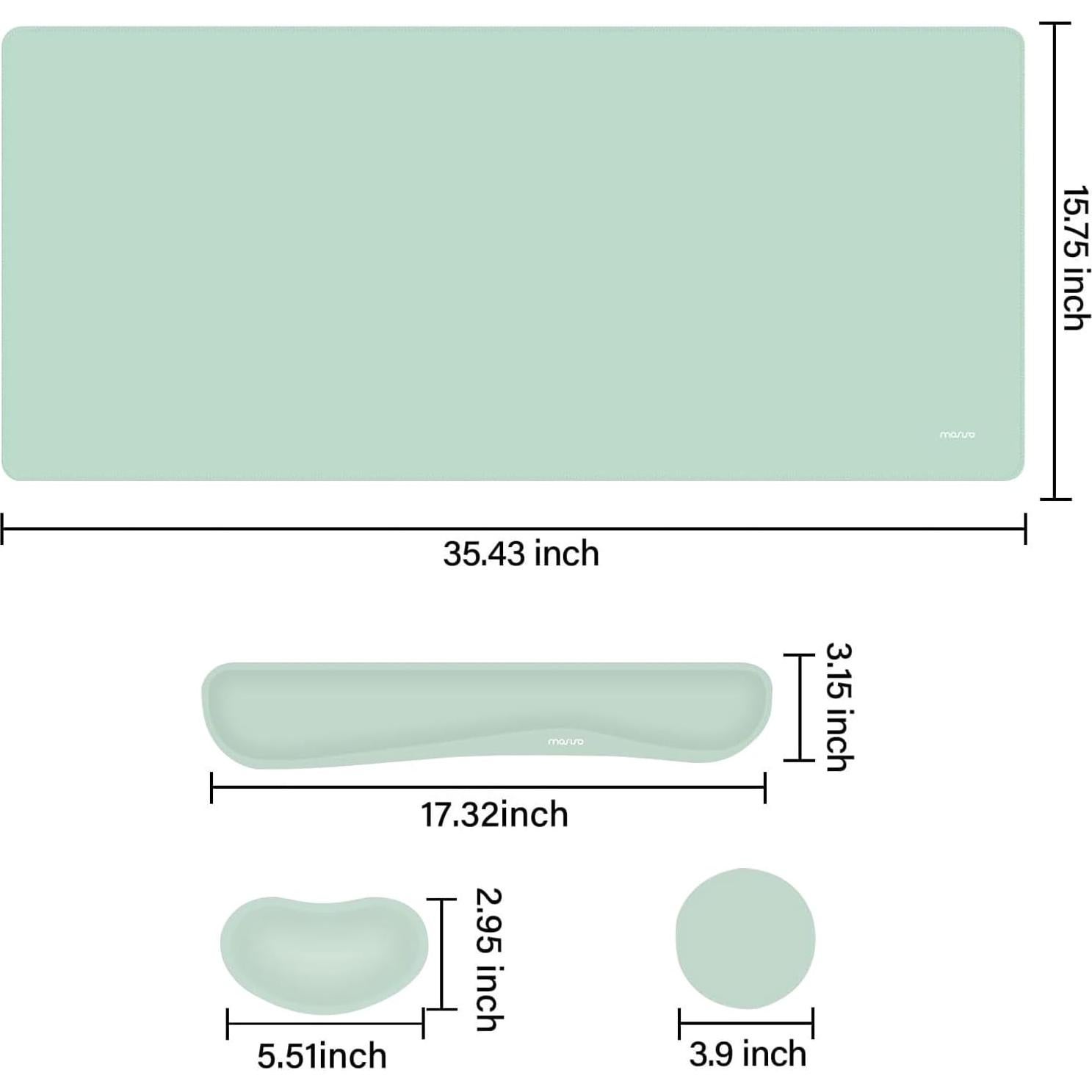 Conjunto Alfombrilla de Teclado y Ratón MOSISO Verde Menta
