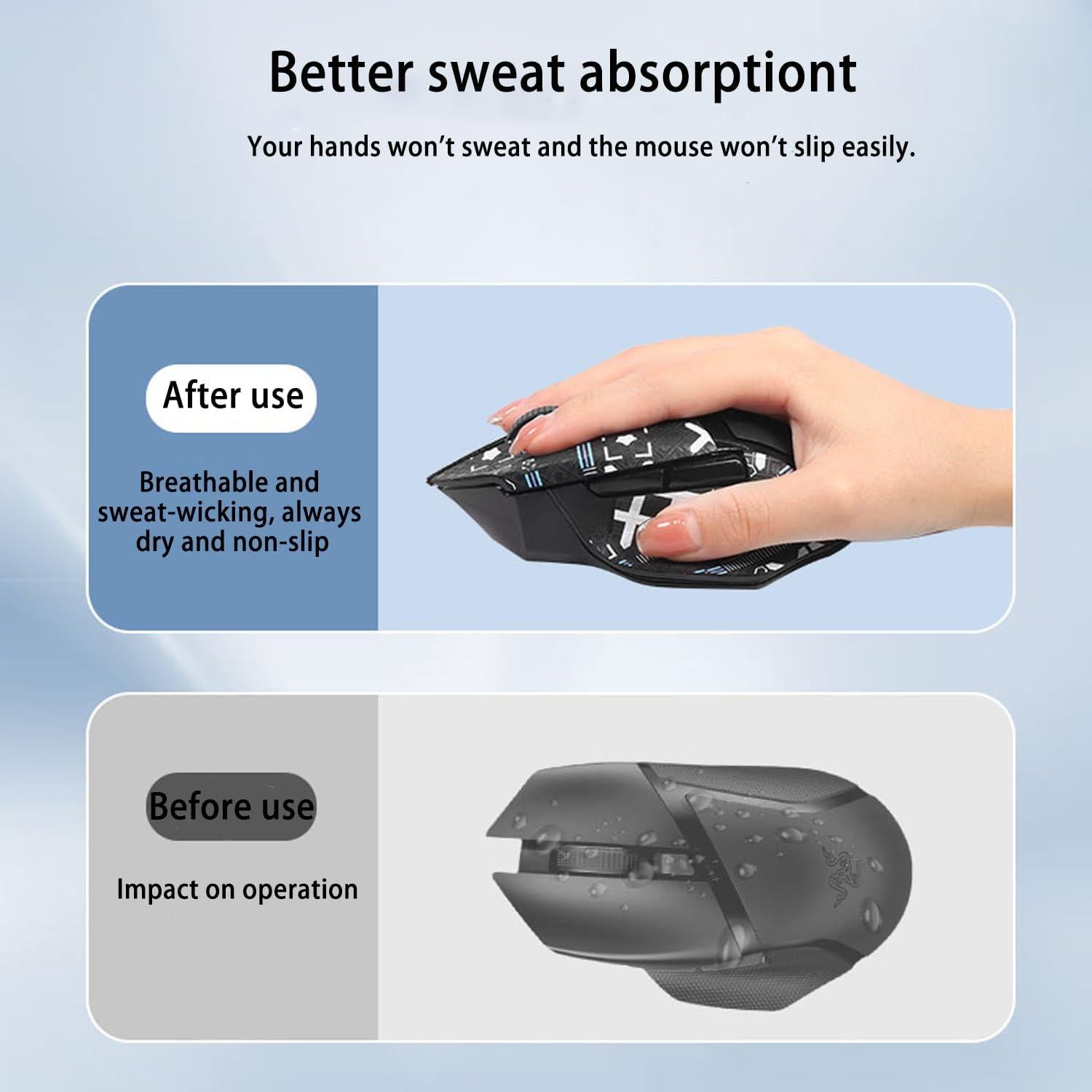 Cinta de agarre antideslizante para mouse BenQ Zowie EC2-CW