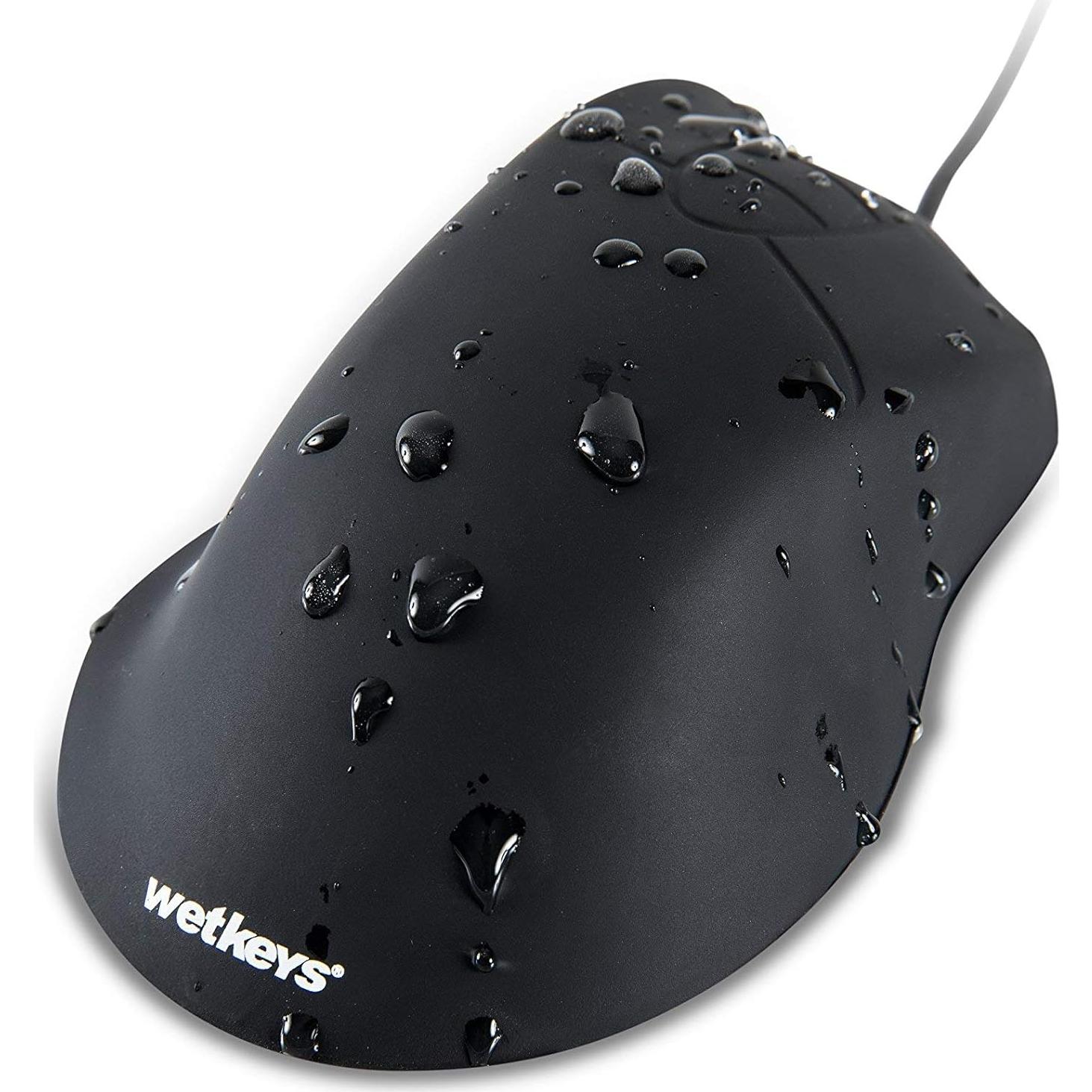 Mouse Ergonómico Lavable WetKeys OMWK0C01-BK USB/PS2 Negro